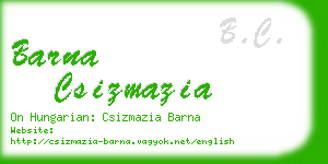 barna csizmazia business card